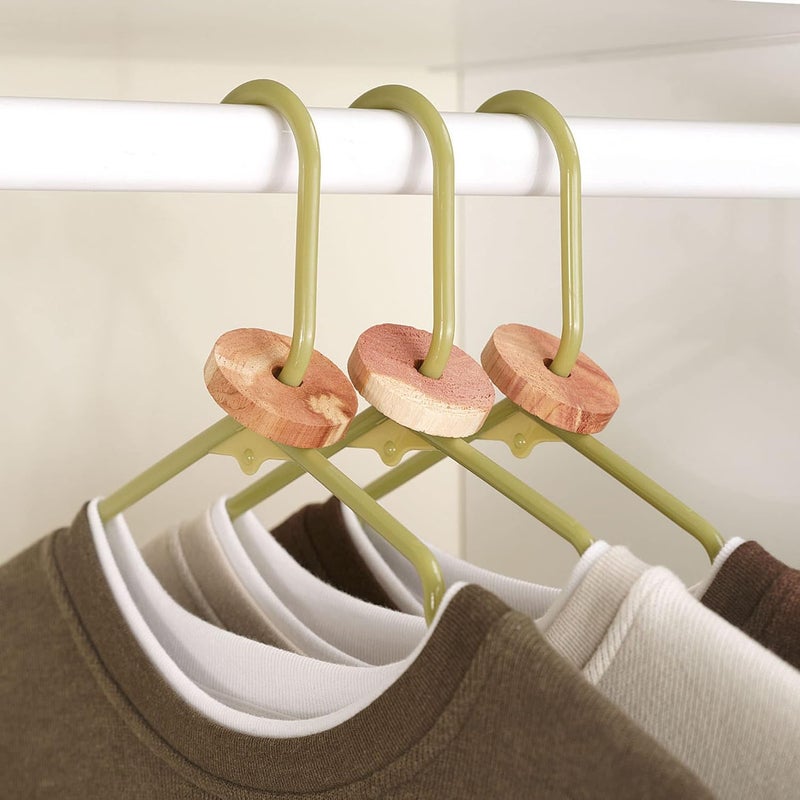 Household Essentials 14316-1 Cedar Fresh Red Cedar Wood Rings for Hangers | Set of 20 - Image 3